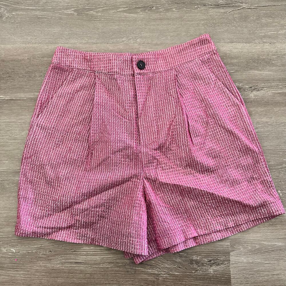 Sans Souci Pink Glitter Shorts Hotpants Size Medium NEW Sparkle